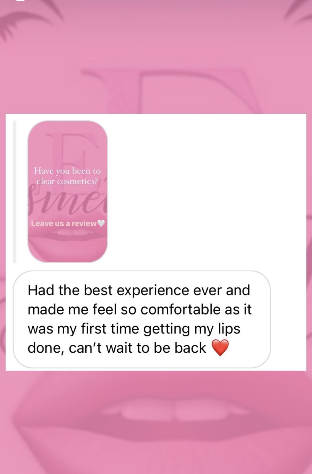Client testimonial screenshot